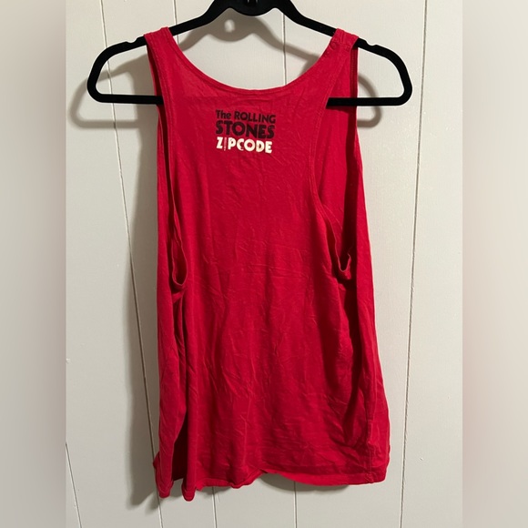 Rolling Stones zip code red racer back tank top XL band shirt music - Picture 5 of 5